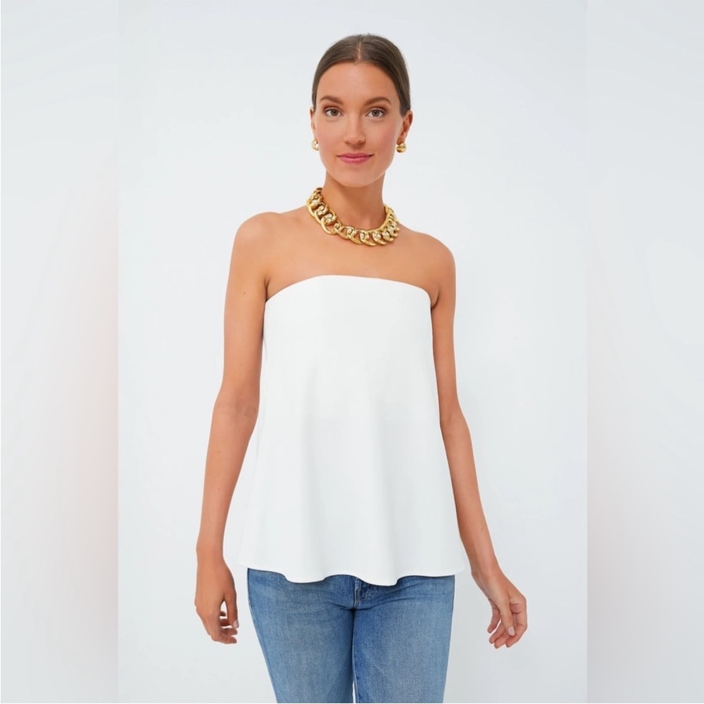 Tuckernuck White Strapless Blouse